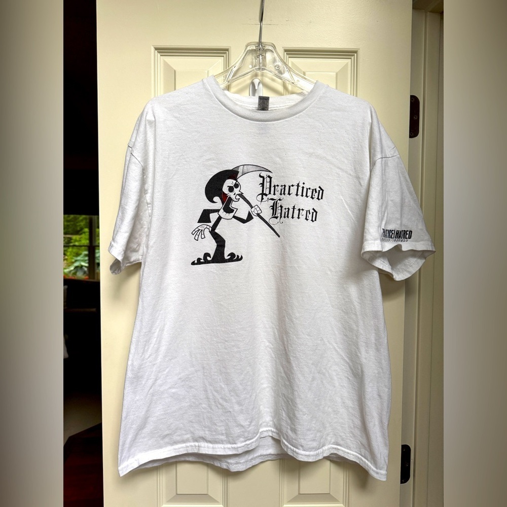 Practiced Hatred White Graphic T-Shirt